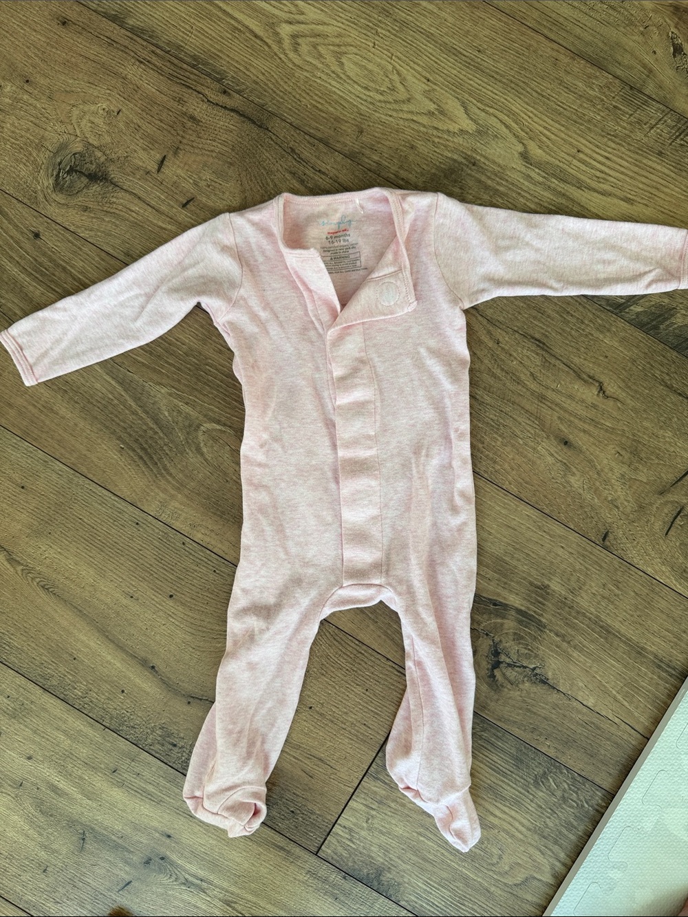 Magnetic Me Soft Pink Footed Baby One-Piece Romper